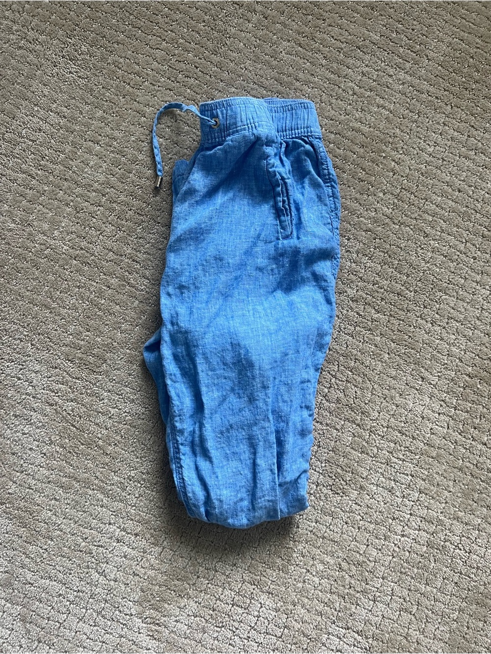 Lilly Pulitzer Chambray Drawstring Linen Pants